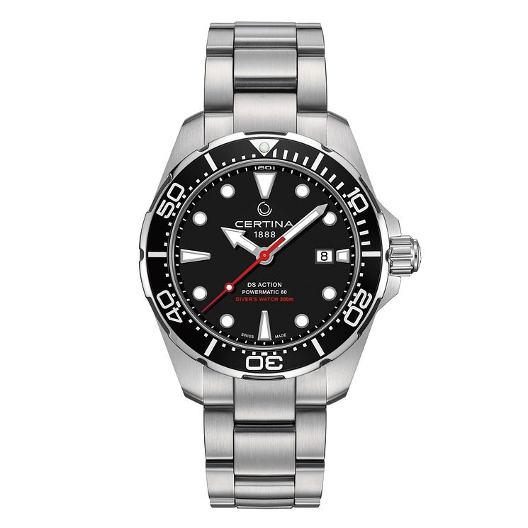 Certina Ds Action Powermatic 80 Mens Black Dial Watch