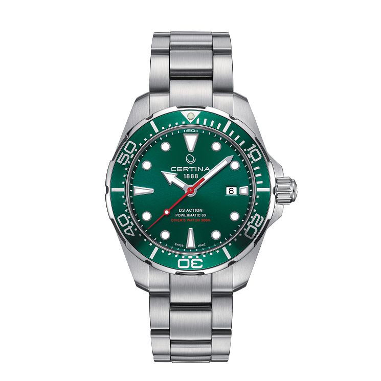 Certina Ds Action Powermatic 80 Mens Green Dial Watch