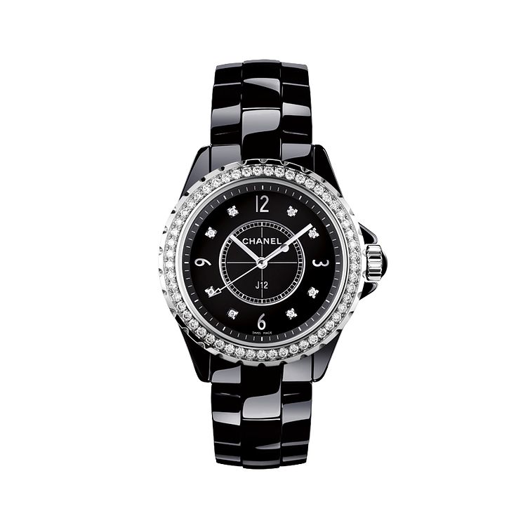 Chanel J12 Ceramic Diamond Set Bracelet Watch