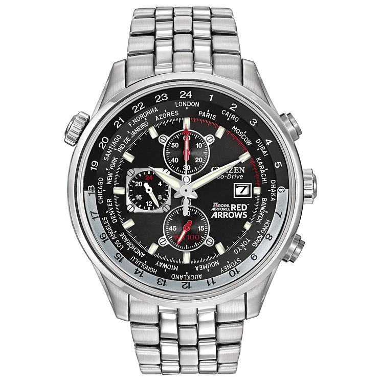 Citizen Eco-drive Red Arrows Mens Steel Bracelet Watch