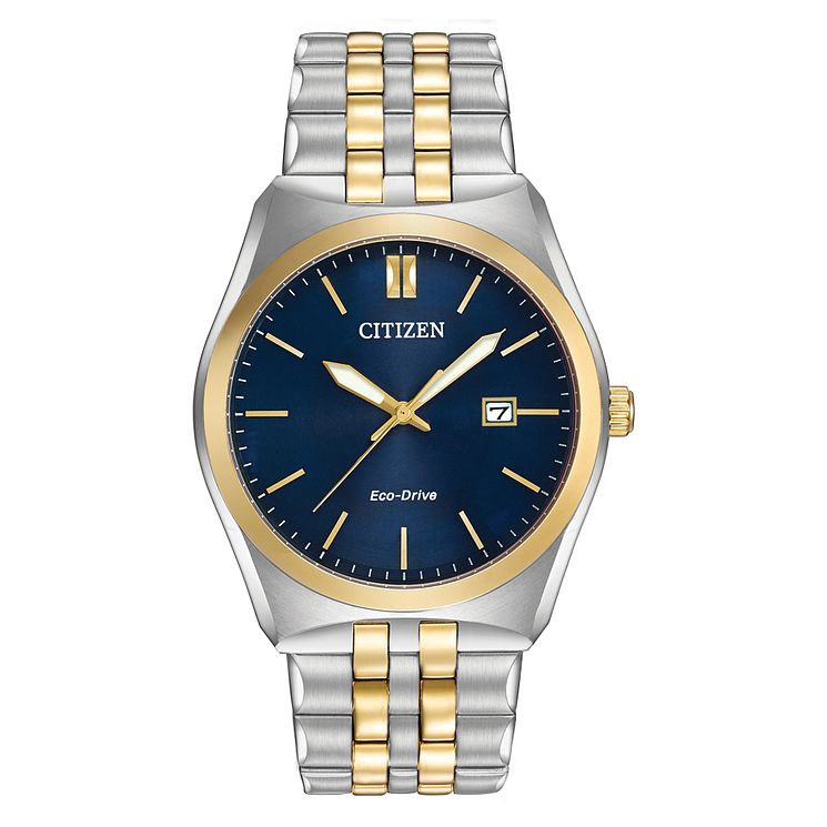 Citizen Mens Eco Drive Two Colour Corso Bracelet Watch