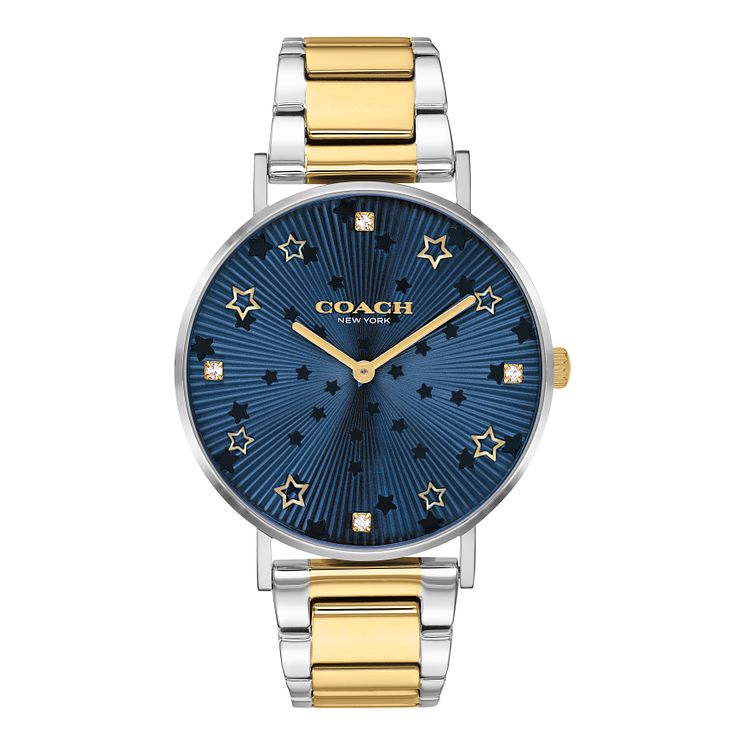 Coach Perry Crystal Ladies Two Tone Bracelet Watch