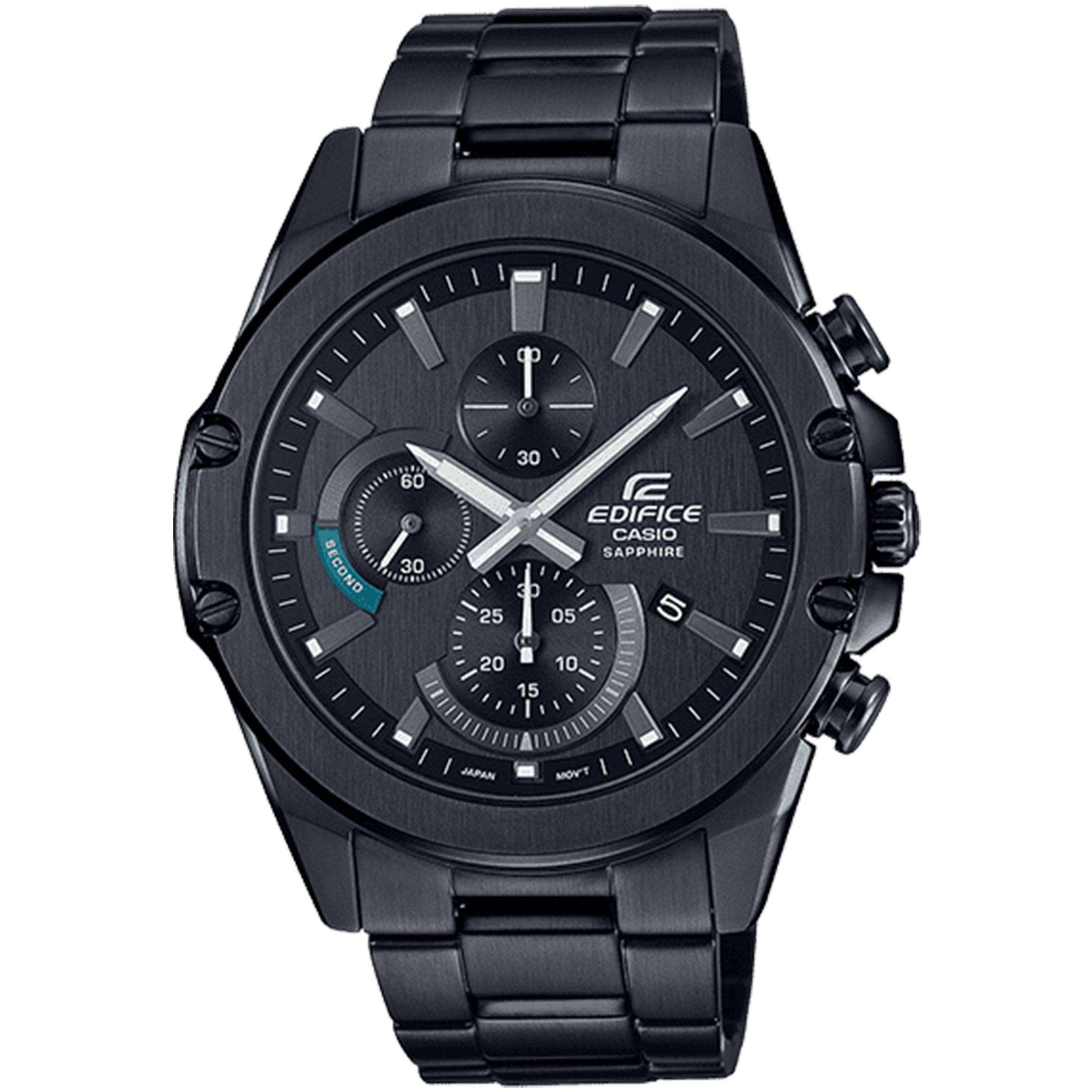 Casio Edifice Quartz Black Chronograph Dial Black Stainless Steel Bracelet Mens Watch Efr-s567dc-1avuef
