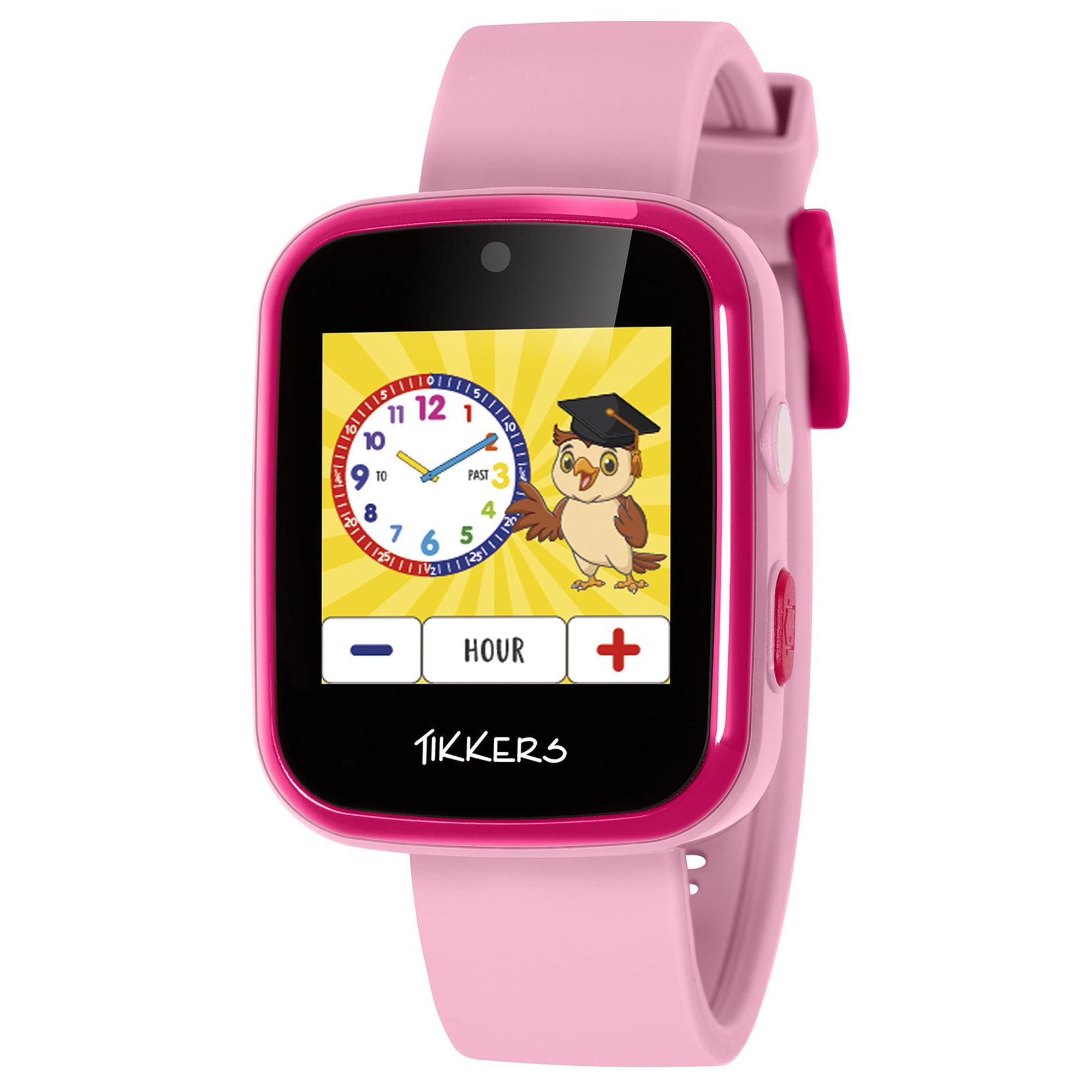 Tikkers Quartz Digital Dial Pink Silicone Strap Girls Watch Atk1084pnk