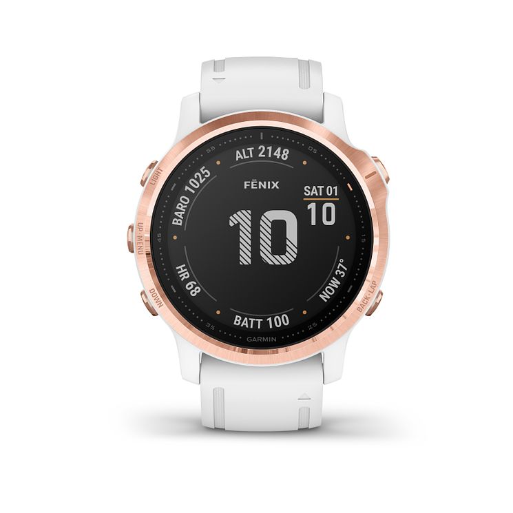 Garmin Fenix 6s Pro Ladies White Silicone Strap Smart Watch