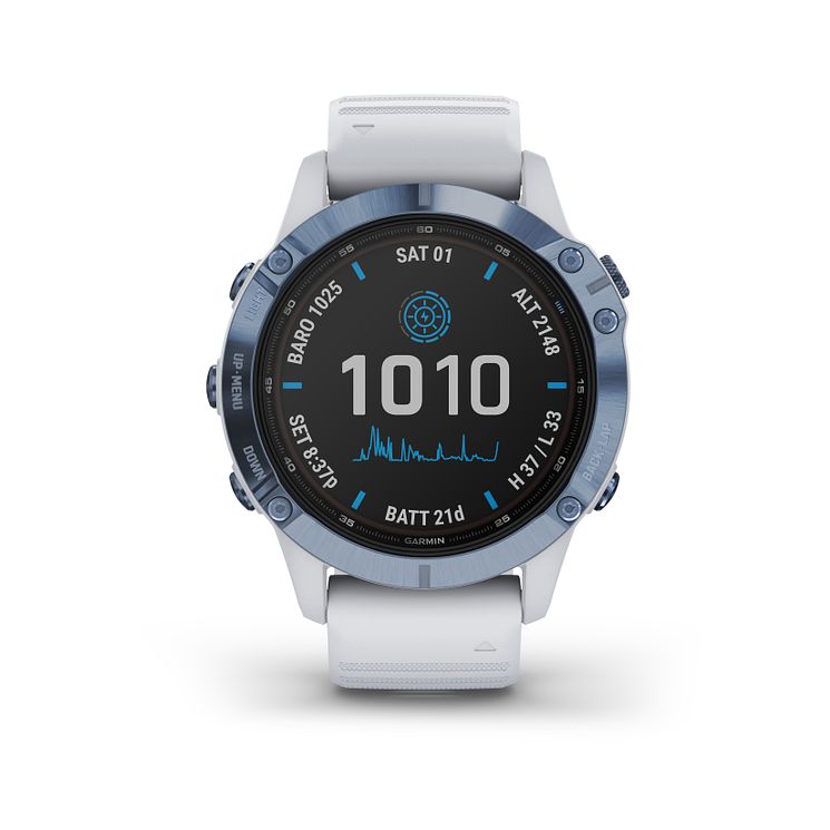 Garmin Fenix 6s Pro Solar Edition White Silicone Strap Watch