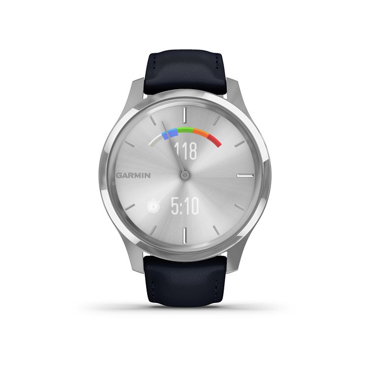 Garmin Vivomove Luxe Blue Leather Strap Smartwatch