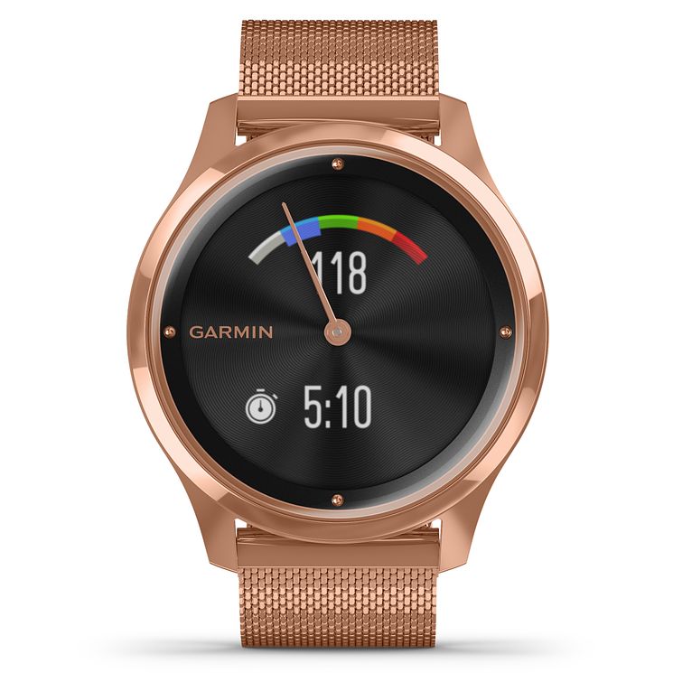 Garmin Vivomove Luxe Rose Gold Tone Bracelet Smartwatch