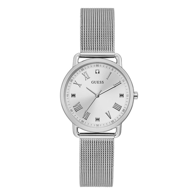 Guess Avery Crystal Ladies Stainless Steel Bracelet Watch