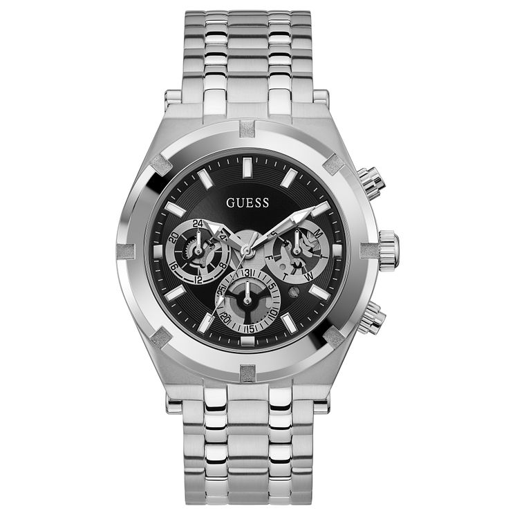 Guess Continental Mens Stainless Steel Bracelet Watch