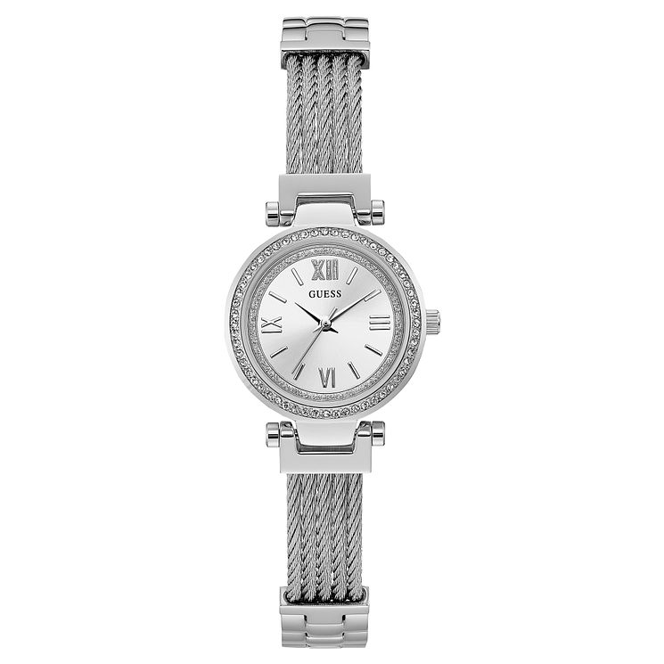 Guess Ladies Stainless Steel Rope Style Bracelet Watch