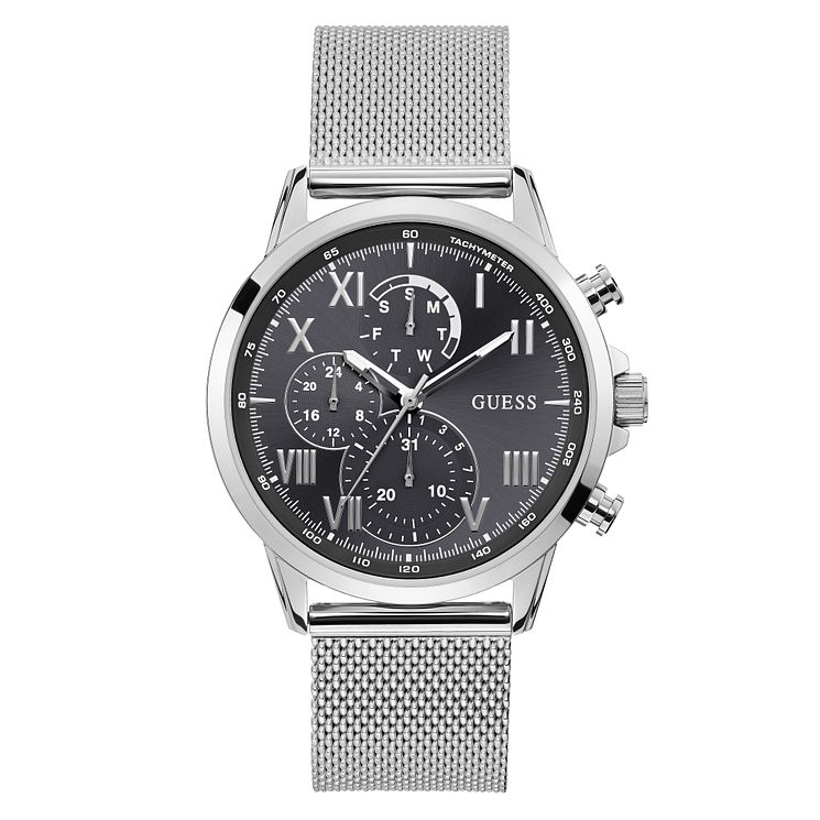 Guess Porter Mens Stainless Steel Mesh Bracelet Watch