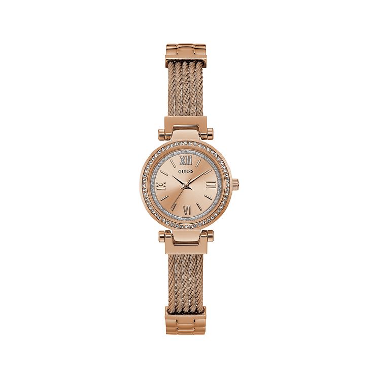 Guess Soho Ladies Rose Gold Tone Bracelet Watch