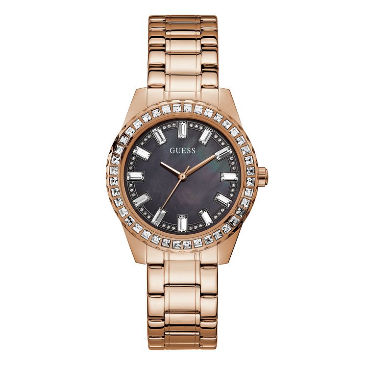 Guess Sparkler Ladies Rose Gold Tone Bracelet Watch