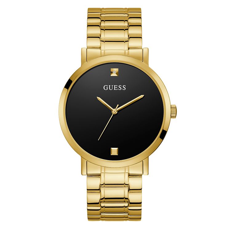 Guess Supernova Mens Gold Tone Bracelet Watch