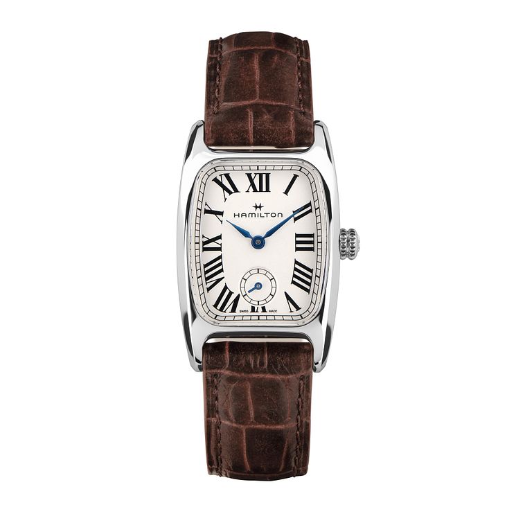 Hamilton Boulton Mens Brown Leather Strap Watch