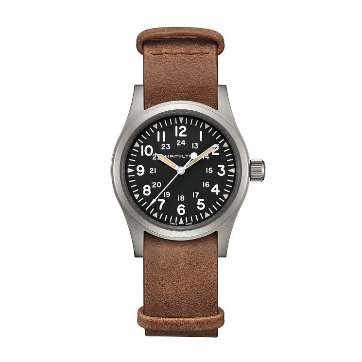 Hamilton Khaki Field Mechanical Leather Strap Watch