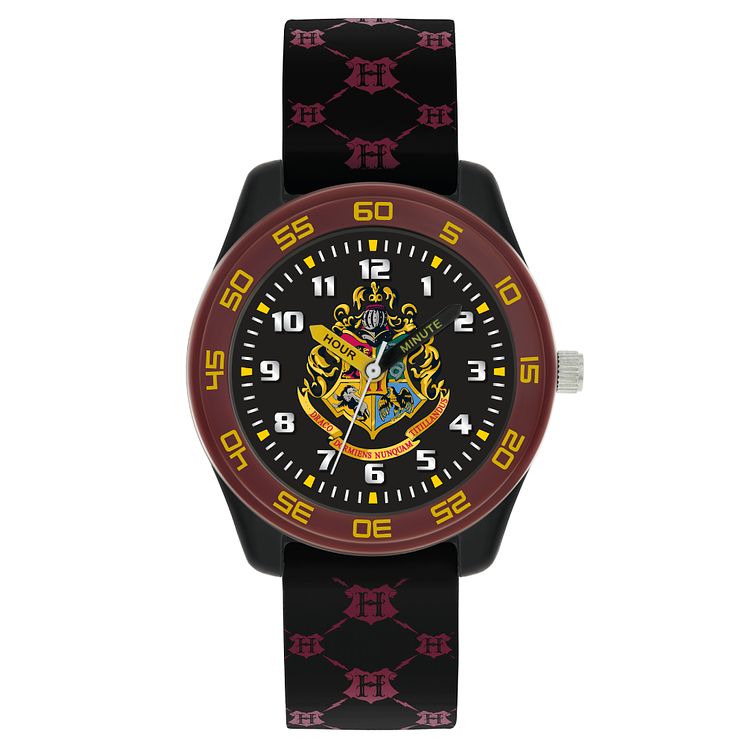 Harry Potter Hogwarts Houses Black Silicone Strap Watch