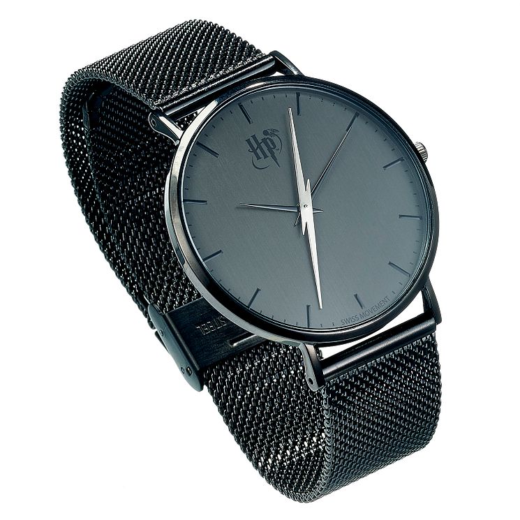 Harry Potter Lightning Bolt Dial Black Bracelet Watch