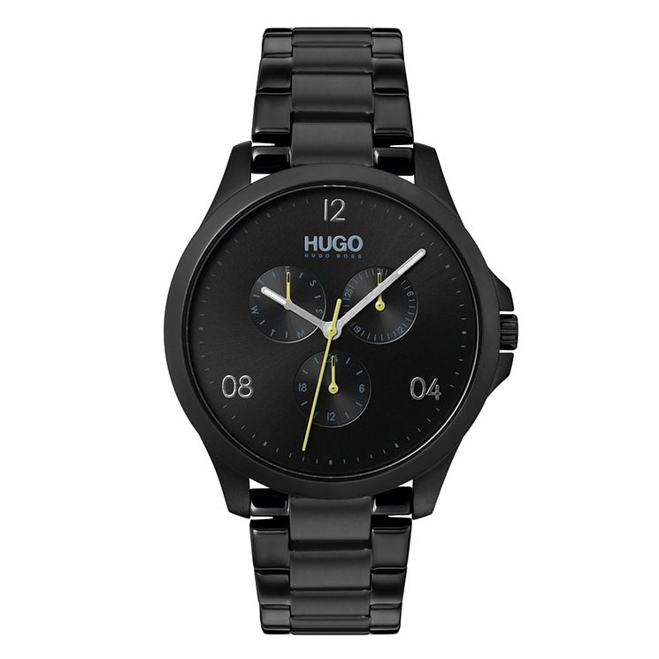 Hugo Black Ip Black Dial Bracelet Watch