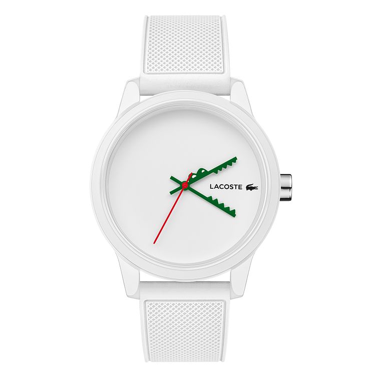 Lacoste 12.12 Mens White Silicon Strap Watch