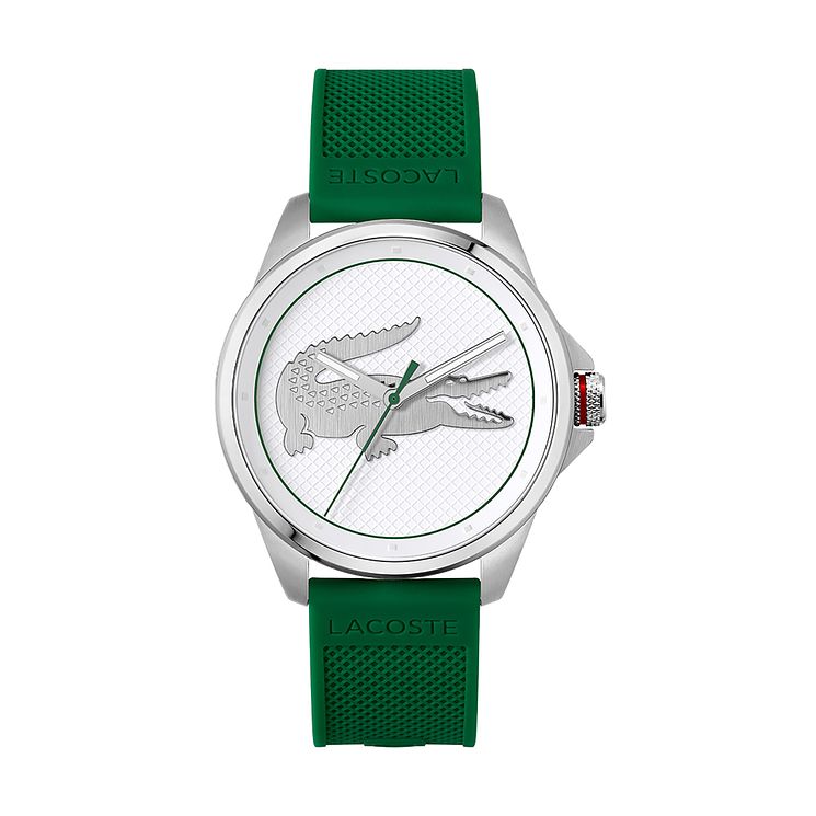 Lacoste Le Croc Mens Green Silicone Strap Watch