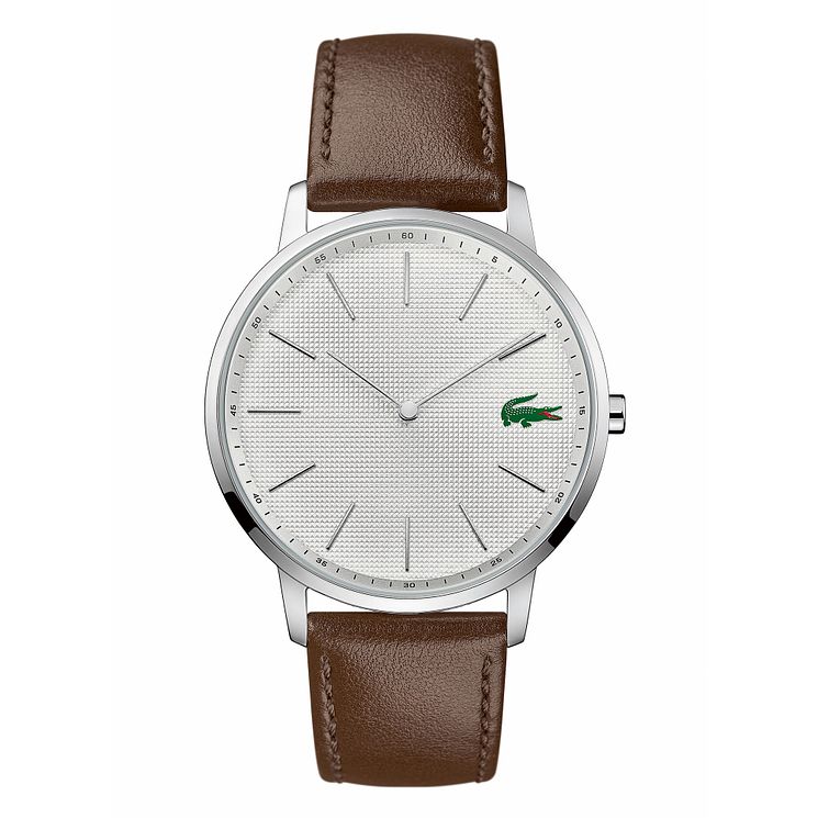 Lacoste Moon Mens Brown Leather Strap Watch