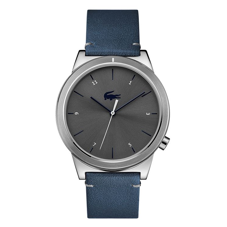 Lacoste Motion Mens Blue Leather Strap Watch