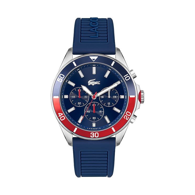 Lacoste Tiebreaker Mens Blue Silicone Strap Watch