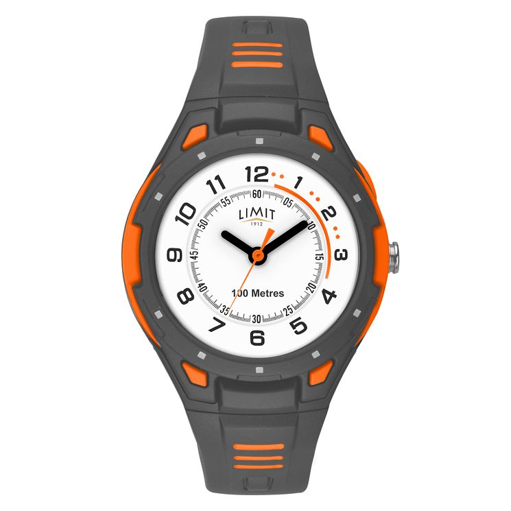 Limit Mens Grey Plastic Strap Watch
