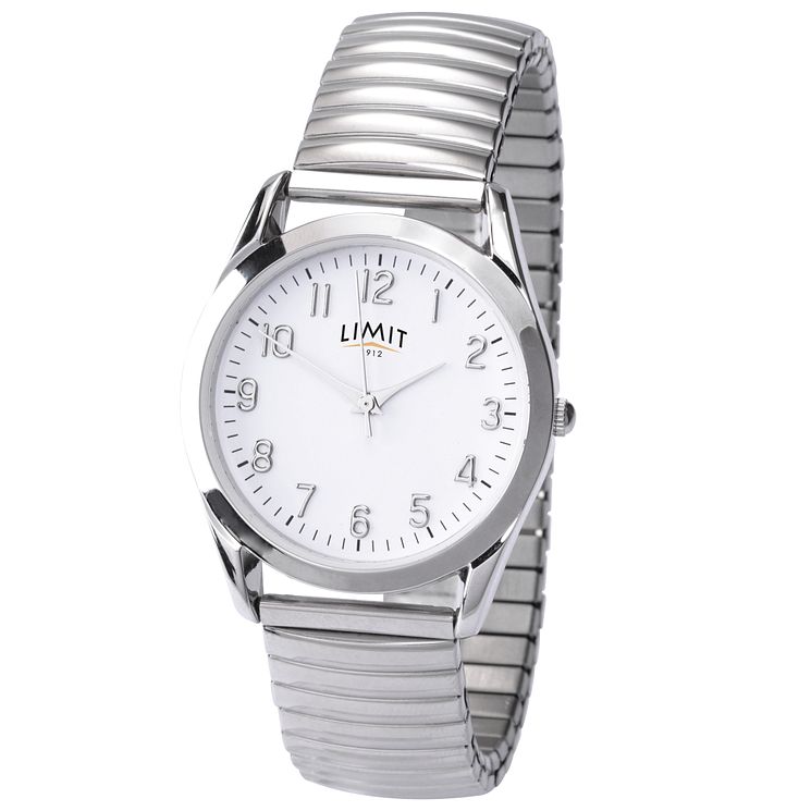 Limit Mens Round White Dial Expander Watch
