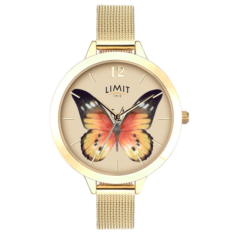 Limit Secret Garden Ladies Gold Plated Mesh Watch