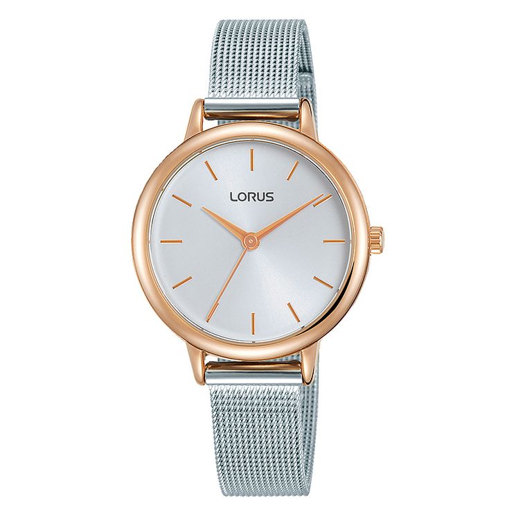Lorus Ladies Stainless Steel Mesh Bracelet Watch