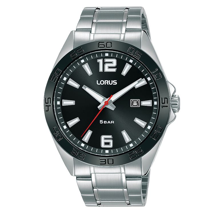 Lorus Mens Silver Stainless Steel Bracelet Watch
