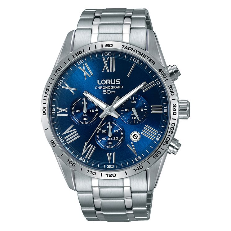 Lorus Mens Stainless Steel Chronograph Bracelet Watch