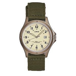 Lorus Mens Titanium Watch With Swim-safe Strap