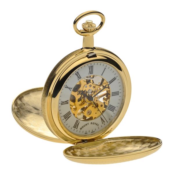 Mens Double Opening Hunter Pocket Watch