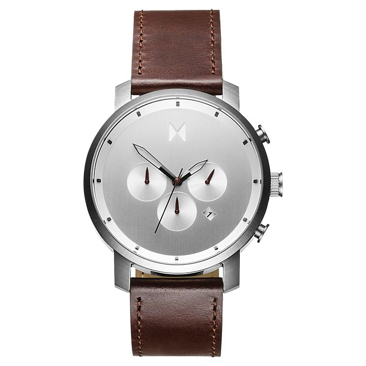 Mvmt Chronograph Mens Brown Leather Strap Watch