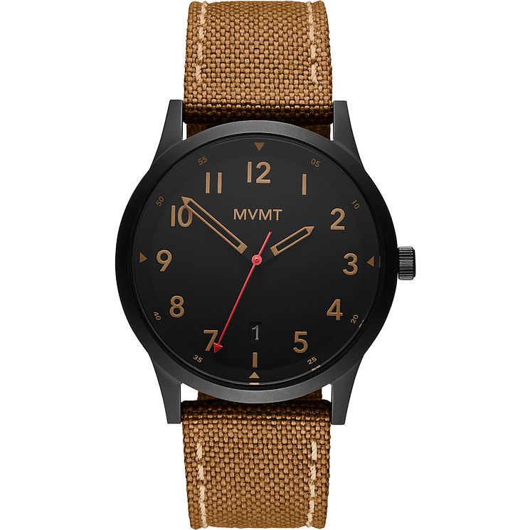 Mvmt Gts Mens Tan Nylon Canvas Strap Watch