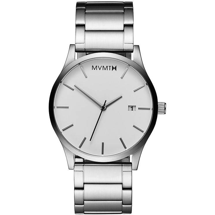 Mvmt Mens Gts Silver Stainless Steel Bracelet Watch