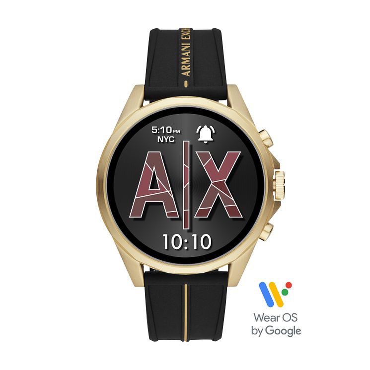 Armani Exchange Connected Black Silicone Strap Smartwatch