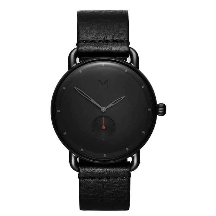 Mvmt Revolver Mens Black Leather Strap Watch