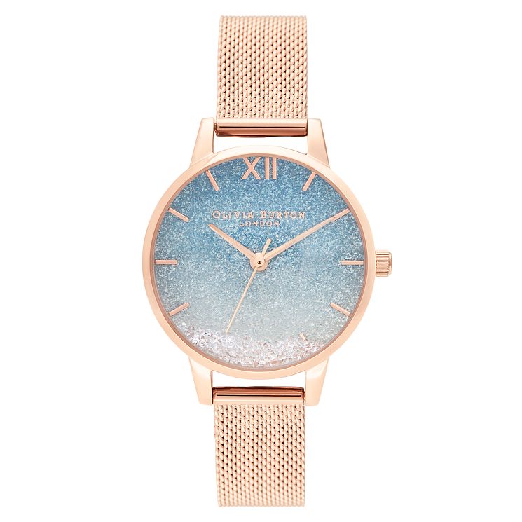 Olivia Burton Wishing Wave Rose Gold Tone Bracelet Watch