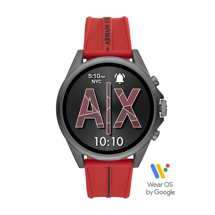 Armani Exchange Connected Red Silicone Strap Smartwatch