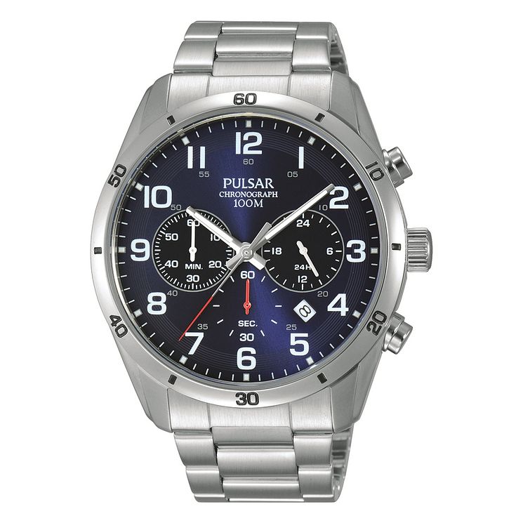 Pulsar Mens Stainless Steel Bracelet Watch