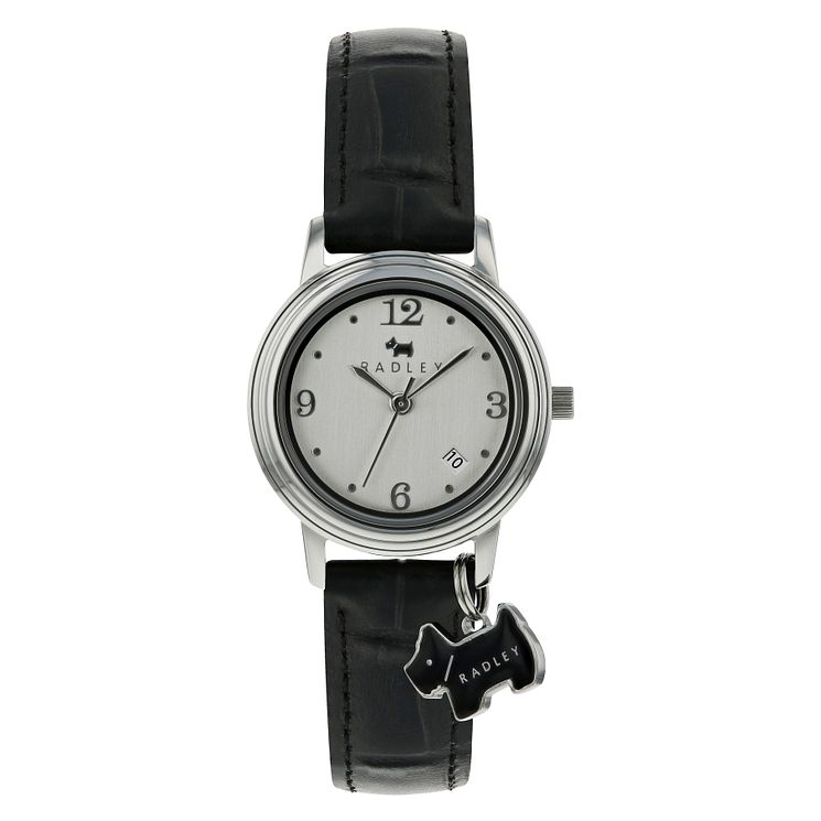 Radley Ladies Black Dog Charm Watch