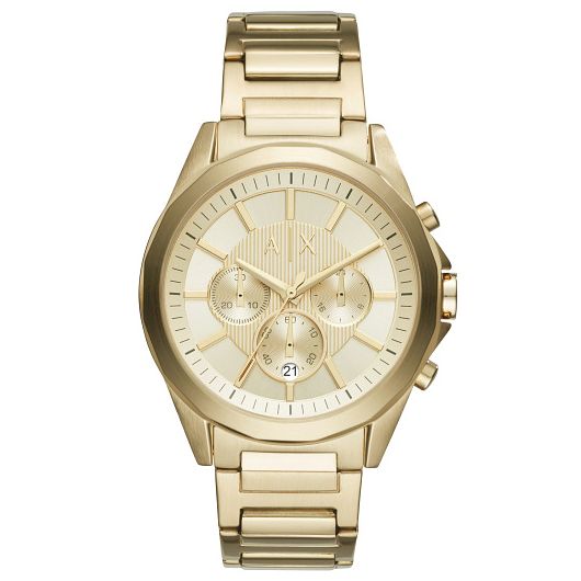 Armani Exchange Gold Tone Dial Gold-plated Bracelet Watch