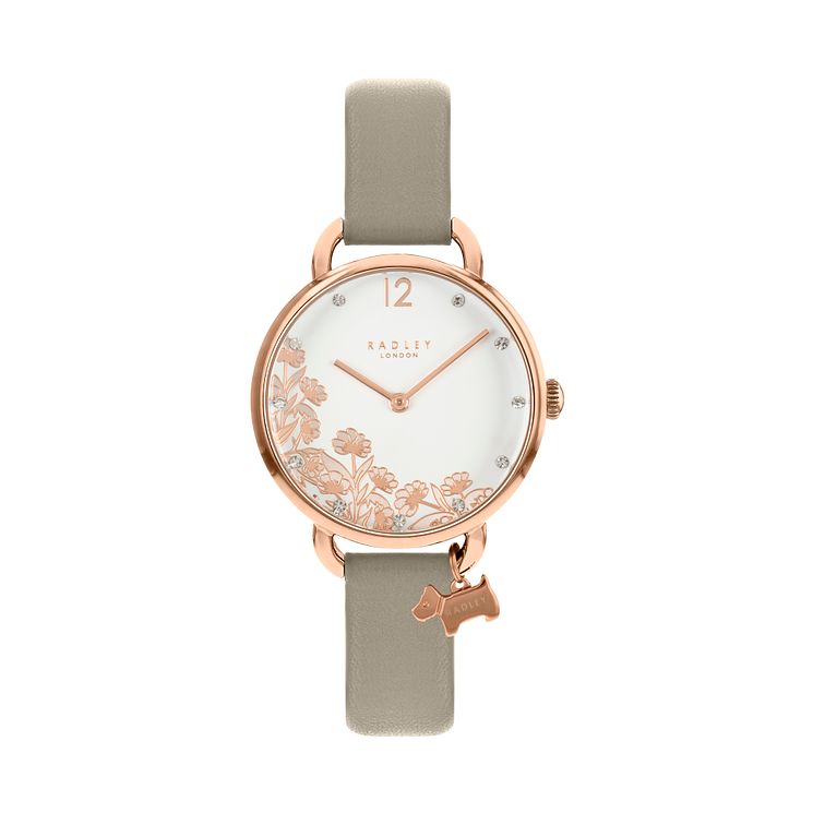 Radley Ladies Grey Leather Strap Watch