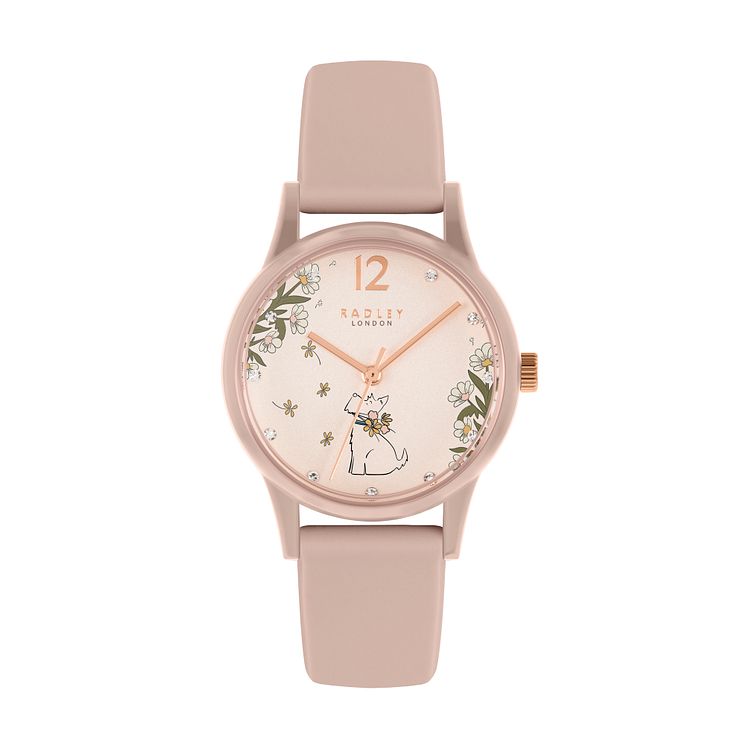 Radley Ladies Pink Silicone Strap Watch