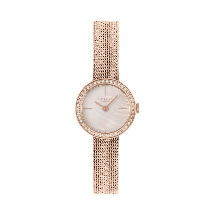 Radley Ladies Rose Gold Tone Mesh Bracelet Watch